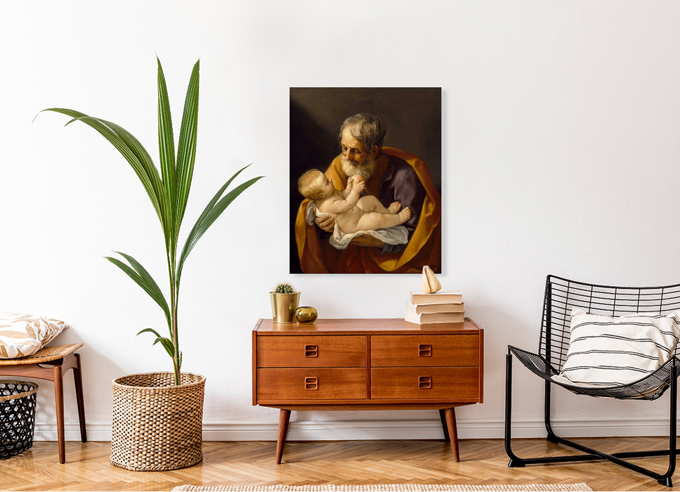 Saint Joseph And Christ Child by Guido Reni