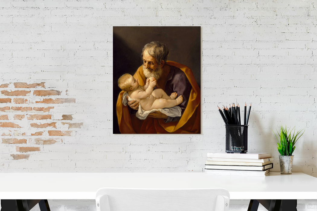 Saint Joseph And Christ Child by Guido Reni