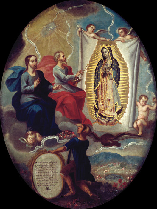 The Eternal Father Painting The Virgin Of Guadalupe
